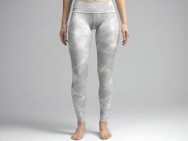 AI generated Trendy Leggings Mockup for Fitness and Fashion - AI Generated photo