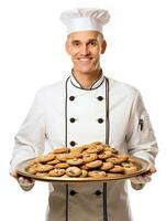 AI generated Artisan Male Baker in Bakery, AI Generated photo