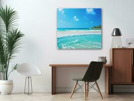 AI generated Artistic Canvas Print Mockup for Home and Gallery Decor - AI Generated photo