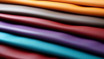 ai generado resumen textil colección en vibrante colores, limpiar y moderno diseño generado por ai foto