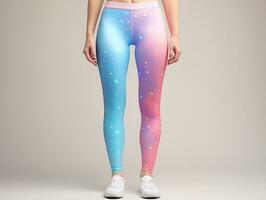 AI generated Trendy Leggings Mockup for Fitness and Fashion - AI Generated photo