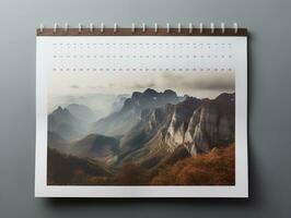 AI generated Elegant Wall Calendar Mockup for Home and Office - AI Generated photo