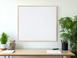 AI generated Interactive Whiteboard Mockup for Creative Ideas - AI Generated photo