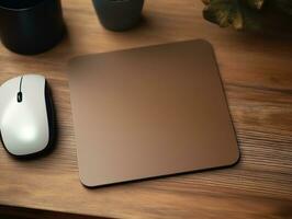 AI generated Ergonomic Mouse Pad Mockup for Comfortable Computing - AI Generated photo