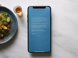 AI generated Modern Mobile Phone Mockup for App Display - AI Generated photo