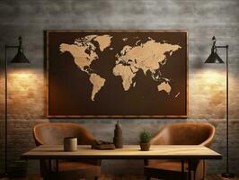 AI generated Artistic Canvas Print Mockup for Home and Gallery Decor - AI Generated photo