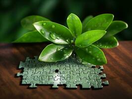 AI generated Engaging Custom Puzzle Mockup for Fun and Learning - AI Generated photo