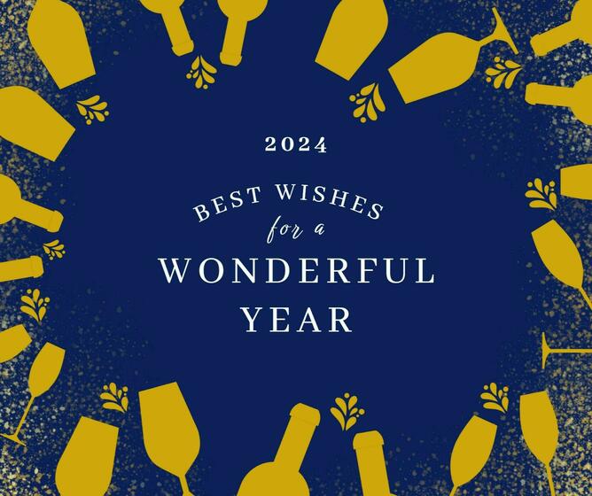 gold glitter with bottle new year post