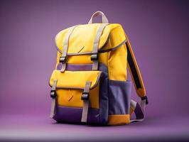 AI generated Trendy Backpack Mockup for Fashion and Travel - AI Generated photo