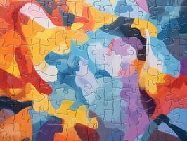 AI generated Engaging Custom Puzzle Mockup for Fun and Learning - AI Generated photo