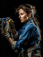 AI generated Professional Female Electrician, AI Generated photo