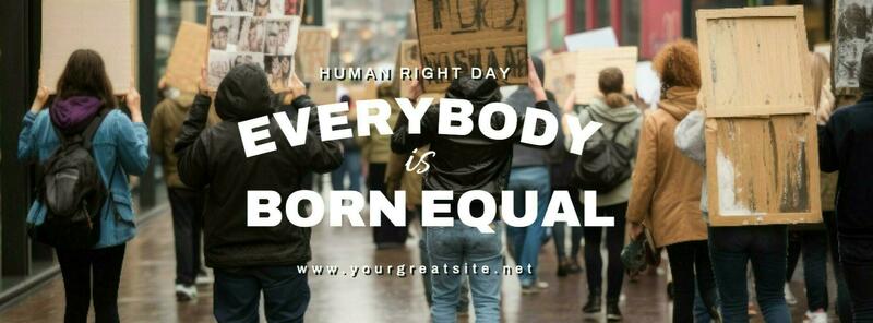 human right banner social media template design ideas