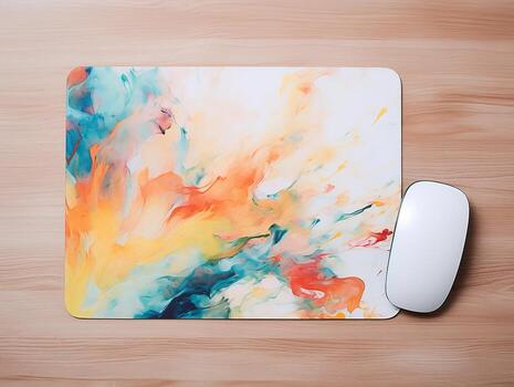 AI generated Ergonomic Mouse Pad Mockup for Comfortable Computing - AI Generated photo