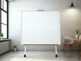 AI generated Interactive Whiteboard Mockup for Creative Ideas - AI Generated photo