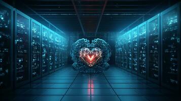 AI generated High-Performance AI Supercomputer AI Generated photo