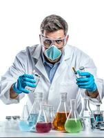 AI generated Male Scientist Conducting Research, AI Generated photo