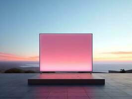 AI generated Dynamic LED Screen Mockup for Vibrant Displays - AI Generated photo