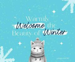 Welcome Winter Facebook Post template