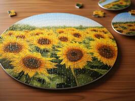AI generated Engaging Custom Puzzle Mockup for Fun and Learning - AI Generated photo