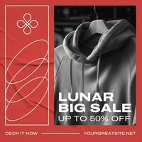 Lunar Big Sale Fashion Instagram Post template