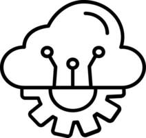 icono de vector de computación en la nube