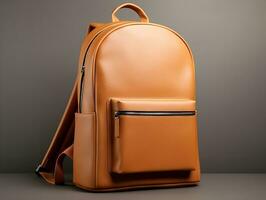 AI generated Trendy Backpack Mockup for Fashion and Travel - AI Generated photo