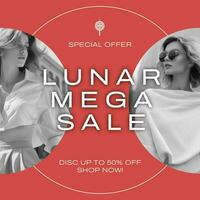 Lunar Mega Sale Instagram Post template
