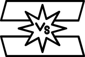 versus icono de vector