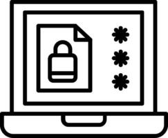 icono de vector de protección de archivos