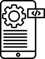 icono de vector de codificación