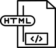 icono de vector de archivo html