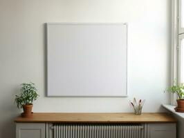 AI generated Interactive Whiteboard Mockup for Creative Ideas - AI Generated photo