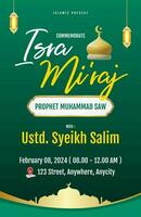 Celebration Isra Miraj Poster template