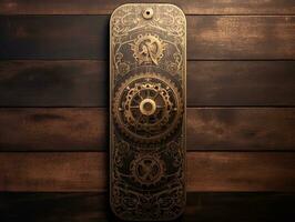 AI generated Trendy Skateboard Deck Mockup for Sports and Lifestyle - AI Generated photo