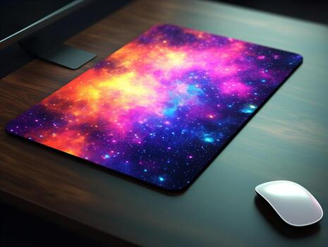 AI generated Ergonomic Mouse Pad Mockup for Comfortable Computing - AI Generated photo