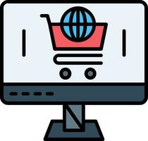 icono de vector de comercio electrónico