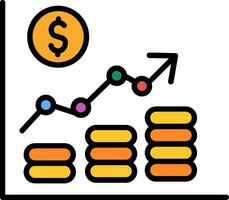 icono de vector de diagrama