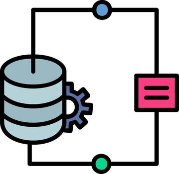 icono de vector de integración de datos