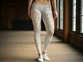 AI generated Trendy Leggings Mockup for Fitness and Fashion - AI Generated photo