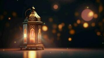 AI generated Islamic Background With Decorative Islamic Lantern video