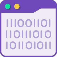 Binary Code Vector Icon