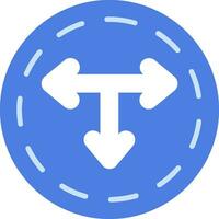 T Junction Vector Icon