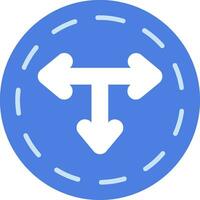 T Junction Vector Icon