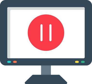 icono de vector de botón de pausa