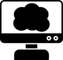 icono de vector de computación en la nube