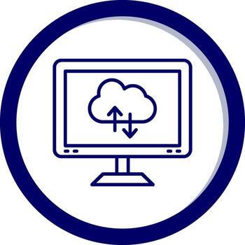 icono de vector de computación en la nube