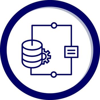 icono de vector de integración de datos