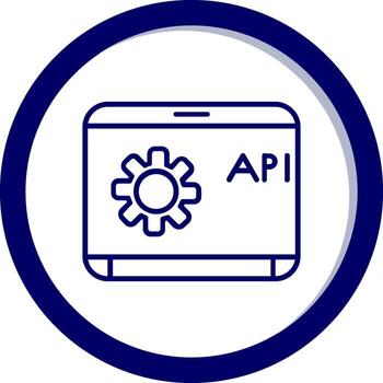 icono de vector de api