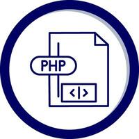 icono de vector de php