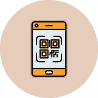 Smartphone Qr Code Vector Icon